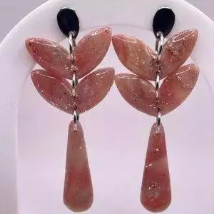 Pendiente Volans "Sonrosado" Gota